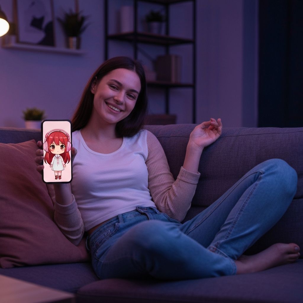 Person chatting with AI companion on phone